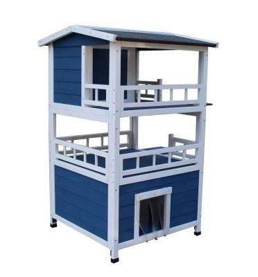 China Viable Factory Hot Sale Modern Wooden Cat House for sale