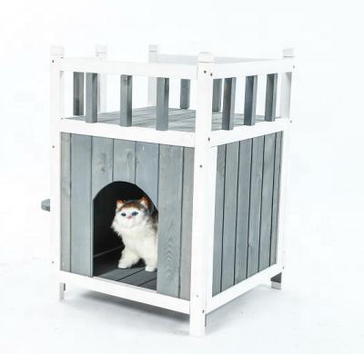 China 2022 Breathable Wooden Products Wooden Small Cat And Dog Kennel Building Block Animal Wooden Pet House Cat House for sale