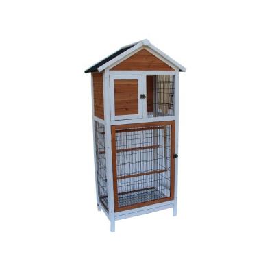 China Viable fir wood outdoor wooden birdcage, item no. Because-760 for sale