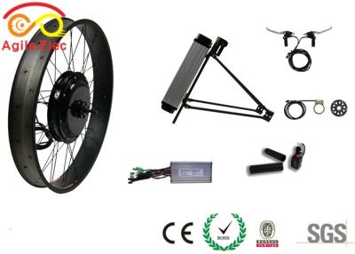 China 26 * 4.0 Gearless Fat Tire Electric Bike Conversion Kit With PAS System for sale