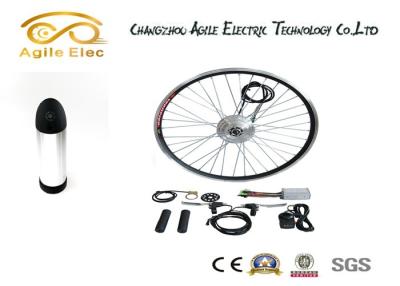 China 36V 350W Black Electric Bike Wheel Motor Kit With Bottle Type Lithium Battery for sale