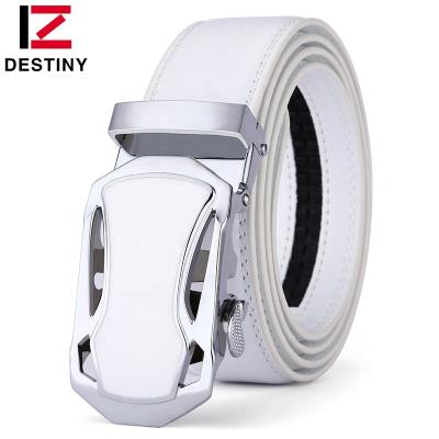 China Business White Black Multiple Styles Famous Designer Men Genuine Leather Belt Automatic Buckle Strap Fashion for sale