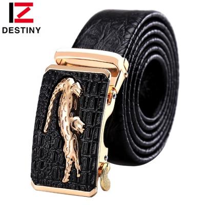 China Luxury Famous Designer Men Genuine Leather Brand Crocodile Brand Fashion Automatic Buckle Business Factory Belt for sale