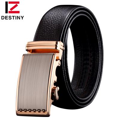 China Custom Designer Business Fashion Luxury Automatic Buckle Men Genuine Leather Belt for sale