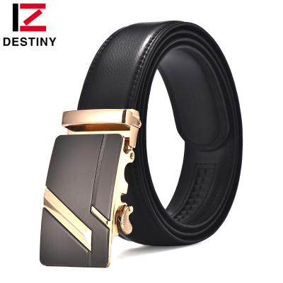 China Custom Designer Brands Automatic Mens Fashion Brands Fashion Silver Gold Buckle Business Logo Leather Belt for sale