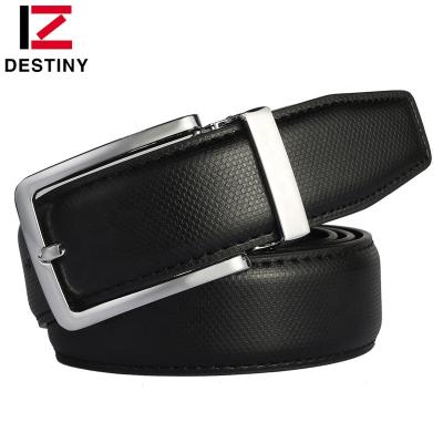 China The Silver Business Casual Pin Buckle Men's Cow Leather Belt for sale