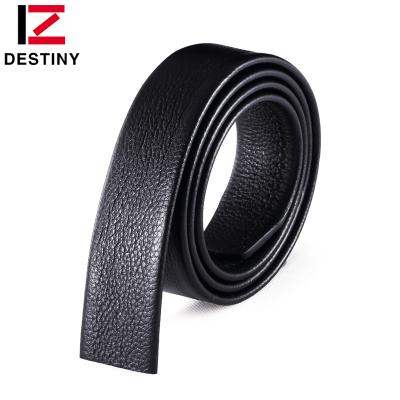 China Business 3.5cm Width Black Brown No Buckle Mens Genuine Leather Without Buckle Automatic Belt for sale