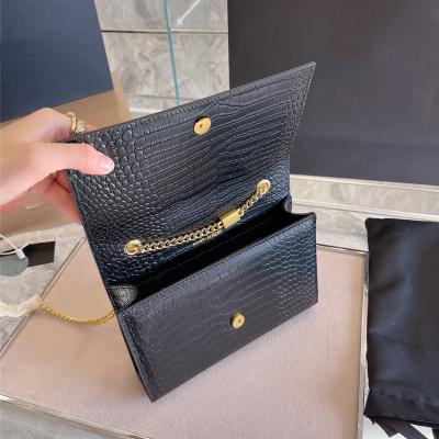 China Top Quality Genuine Luxury Fashion Famous Designer Lock Chain Shoulder Messenger Ladies Handbags Women Leather Bag for sale