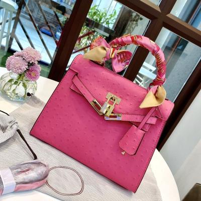 China Famous Designer Top Quality Genuine Fashion Leather Leather Luxury Brand Ladies Red Handbags Women Bag for sale