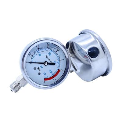 China 304 SS 63mm 2.5 Stainless Steel Pressure Gauge , G1/4 Bottom Mount Oil Filled Pressure Gauge for sale