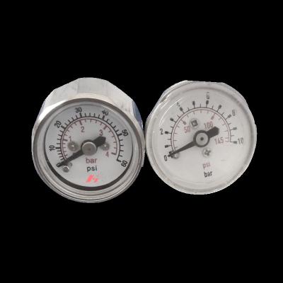 China Black Steel Case 25mm 0~60psi of SS Bourdon Tube Pressure Gauge, for Pneumatic Pozitioner for sale