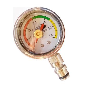 China One Piece Forged Brass Case HF Rugged One Piece Forged Brass Case And Plug Connection Stainless Steel Glycerin Filled Pressure Gauge for sale