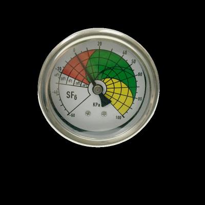 China 316 L high quality stainless steel HF stainless steel case glycerin or silicone oil liquid filled SF6 pressure gauge for sale