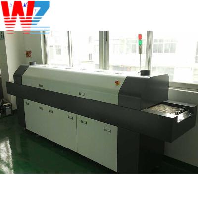 China Cheap machinery repair shops hot air SMT reflow oven 6 zones, used reflow oven smt profiler for pcb rack machine for sale