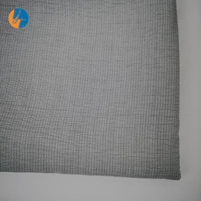 China Plain dyed woven double stretch faces 42%polyester 33% rayon 24%nylon 1%spandex wrinkled woven fabrics wrinkle crepe fabric for sale