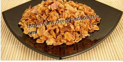 China Palatable Brittle Deep Fried Onion , Golden Color Crispy Fried Onions for sale