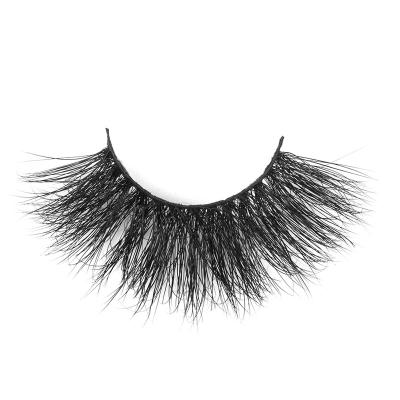 China Custom Private Label Real Mink Dramatic Lashes Long Fluffy 5d Mink Eyelashes 25mm for sale