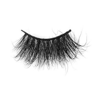 China Half Strands 25mm Long Lashes Wholesale Fluffy Mink Eyelashes For Small Eyes Dramatic 5D Real Lashes for sale