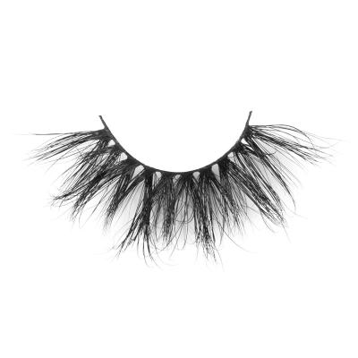 China Dramatic 25mm Long Fluffy Mink Lashes With Perfect 3D Layered Wholesale Mink Fluffy Eyelashes for sale