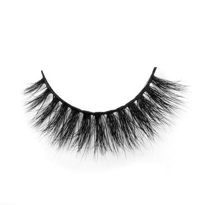 China Qingdao Natural Custom Cruelty Free Mink 3d Strip Lashes Wholesale Luxury Mink Lashes for sale