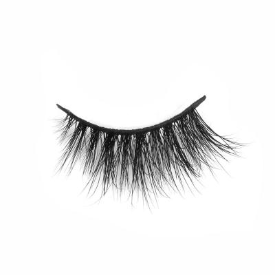 China Natural Half Eyelash For Small Eyes 15mm Wholesale Luxury 3D Mink Strip Lashes for sale