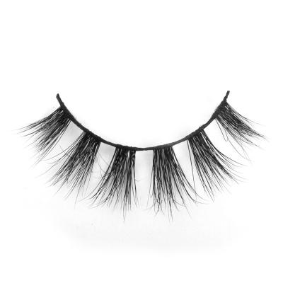 China Wholesale natural mink eyelashes 3d strip good quality natural fluffy lashes for sale