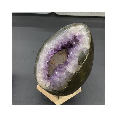 China China High Density Dreamy Folk Crafts Healing China Amethyst Egg Towers for sale