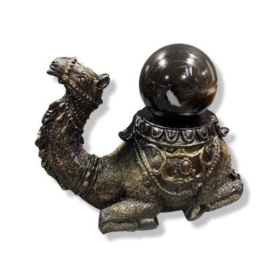 China Wholesale Home Decor Resin Crafts Camel Crystal Ball Base Home Decoration for sale