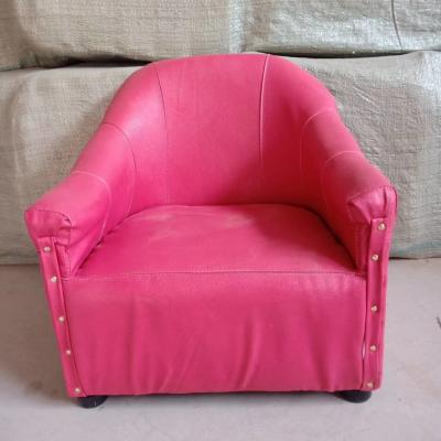 China 2022 New Style Modern Factory Wholesale Waterproof Leather Small Sofa Chair For Kids Modern Pink Children's Living Room Furniture for sale