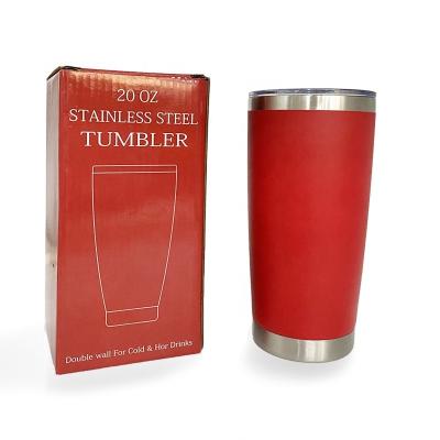 China Sustainable USA Warehouse tumbler cups vacuum insulated  insulated double wall 20oz  coffee wine beer mug stainless steel tumbler for sale