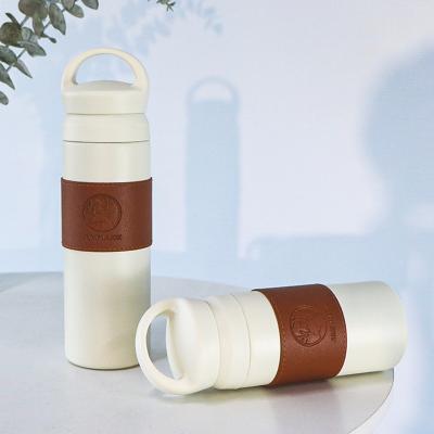 China Stocked Recommend thermos flask coffee cup  insulatled vacuum portable travel water bottle with handle for sale