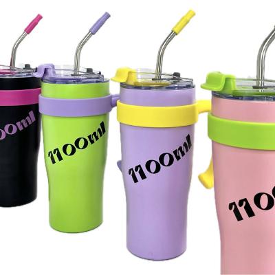 China Sustainable Large Capacity Stainless Steel Insulated Cooling Water Mug with Straw New Ice Cream Category Product for sale