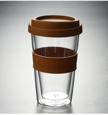 China Heat Resistant Borosilicate Double Wall Super Sustainable Glass Coffee Mug for sale