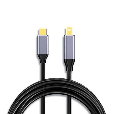 China Plug and Play Type C USB C to Mini DP Displayport Cable 1.8m 6ft Support 4k@60hz High Resolution for sale