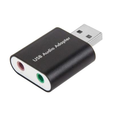 China Portable external game usb sound card adapter usb7.1 sound card drive for computer for sale