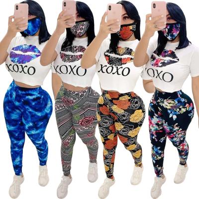 China Wholesale Casual 2 Piece Set For Women Two Piece Set SleevesTop Printed Shorts And Pants Sweatsuit Tracksuit for sale