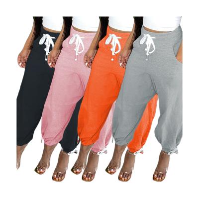 China QUICK DRY boho islamic harem high street long joggers long joggers home wear HC CN0101 loose pants for women for sale