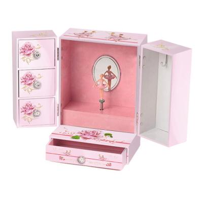 China Custom Musical Boxes Gift Music Box Music Box Song Musical Toys for Kids Hand Cranked Rectangle MDF EB8809 Wooden, Gua Wooden OEM for sale