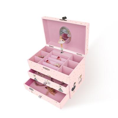 China High Quality Eco-friendly Music Box Jewelry Gift Box Best Price Wooden Hand Cranked Girls Music Box Girls Rectangle for sale