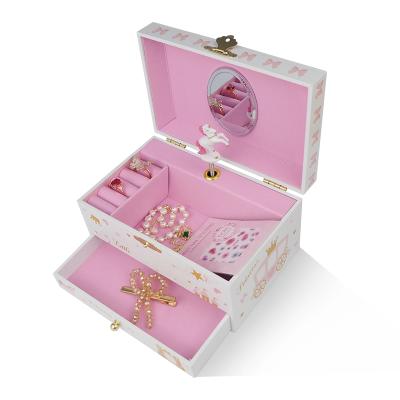 China Eco-friendly Wholesale Ballerina Musical Receiver Gifts Storage Jewelry Wooden Music Box for sale