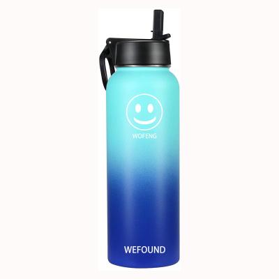 China 1000ml Amazon Gym Viable Custom Logo Drinks Wholesale Double Wall Sport 32oz Stainless Steel Insulated Water Bottle for sale