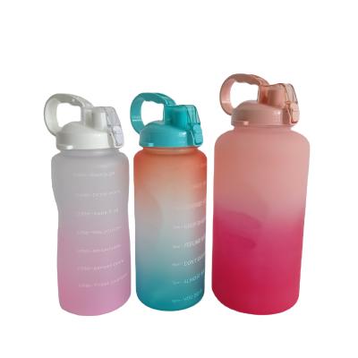 China 2 Liter Sports Water Bottle Industrial Motivational Water Bottle Plastic Bottle Water for sale