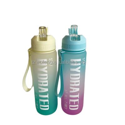 China Industrial Water Bottle With Time Marker , Motivational 1L Water Bottle With Strainer BPA Free Water Bottle for sale