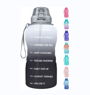 China 3.8L Gradient Tritan Viable Personalized Frosted Gallon Milton Motivational Luxury Water Bottles For Sublimation for sale