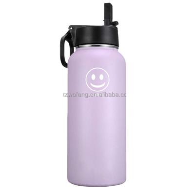 China Sustainable 32oz Bpa Free Wide Mouth Sports Double Wall Vacuum Insulated Stainless Steel Water Bottle With Straw for sale