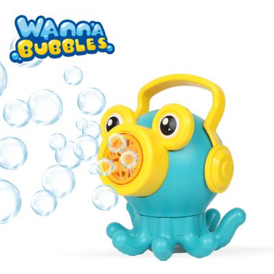 China Plastic Summer Toy Plastic Electronic Soap Outdoor Portable Cartoon Octopus Children B/O Bubble Machine Blowing Games Bubble Toys for sale