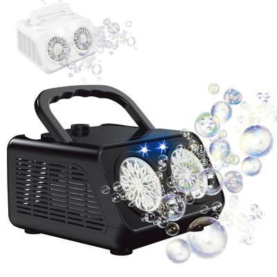 China Plastic 40 Hole Bubbles Blower Maker Party Bubble Toys  Electric Automatic Bubble Maker For Stage for sale