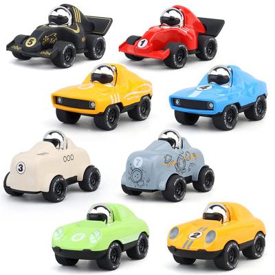 China Diecast Toy New Style Children's Toy Mini Cute Press Cartoon Alloy Car Model Car Kart Racing Model Die-cast Car For Kids for sale