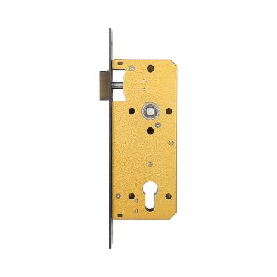 China Iron Meggo Good Quality Yellow Color Door Lock Entry Door Lock Body Door Accessories for sale