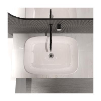 China Artificial Square Basin Bathroom Cabinet Fully Concealed Repair Solid Ceramic Outdoor Ceramic Sink for sale